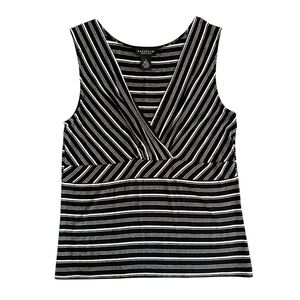 Soft b&w striped sleeveless top